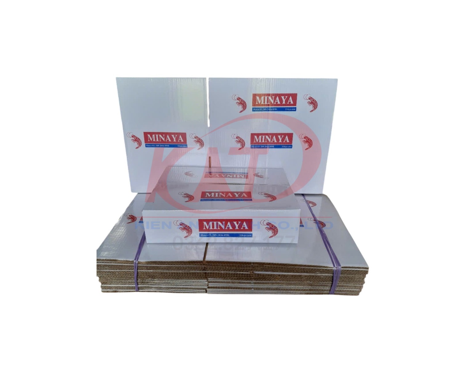 Thùng 3 lớp in flexo, cán màn chống thấm